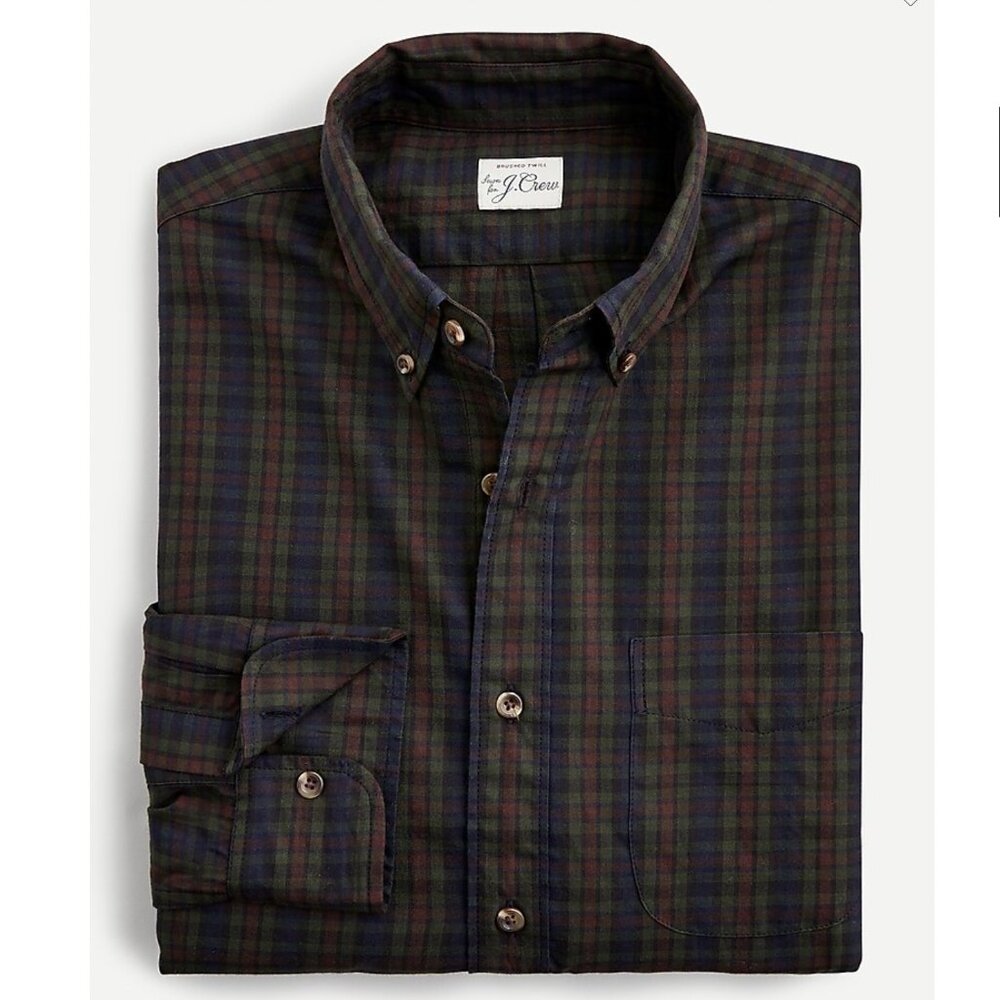 J. Crew Brushed Twill Shirt Slim Untucked